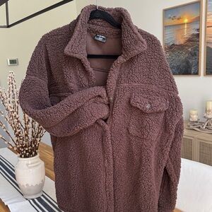Brown Sherpa Jacket/shirt